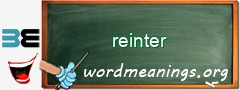 WordMeaning blackboard for reinter